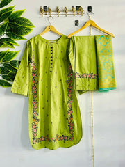 Embroidered 3-Piece Stitched Suit - V4-01 - Pret Ready-to-Wear