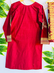 Embroidered 3-Piece Stitched Suit - V4-12 - Pret Ready-to-Wear