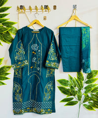 Embroidered 3-Piece Stitched Suit - V4-14 - Pret Ready-to-Wear