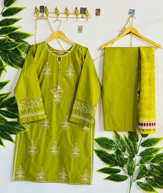 Embroidered 3-Piece Stitched Suit - V4-15 - Pret Ready-to-Wear