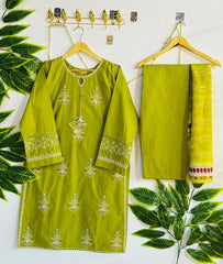 Embroidered 3-Piece Stitched Suit - V4-15 - Pret Ready-to-Wear