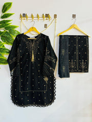 Embroidered 3-Piece Stitched Suit - V4-04 - Pret Ready-to-Wear