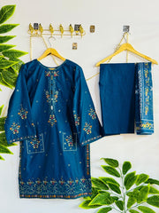 Embroidered 3-Piece Stitched Suit - V4-05 - Pret Ready-to-Wear