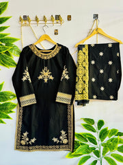 Embroidered 3-Piece Stitched Suit - V4-07 - Pret Ready-to-Wear