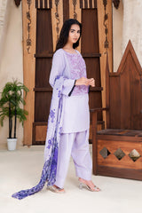 3 Piece - Dyed Embroidered Lawn Suit - V2-02