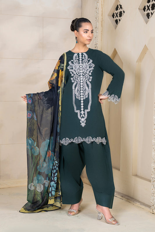 3 Piece - Dyed Embroidered Lawn Suit - V2-06