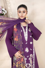 3 Piece - Dyed Embroidered Lawn Suit - V2-07