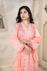 3 Piece - Chikenkari Lawn Suit - V1 - 03