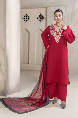 3 Piece - Dyed Embroidered Lawn Suit - V2-09