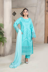 3 Piece - Chikenkari Lawn Suit - V1 - 01