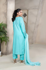 3 Piece - Chikenkari Lawn Suit - V1 - 01