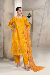 3 Piece - Chikenkari Lawn Suit - V1 - 02