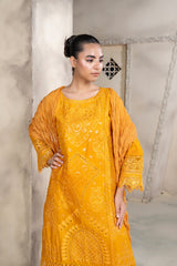 3 Piece - Chikenkari Lawn Suit - V1 - 02