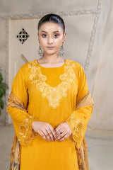 3 Piece - Dyed Embroidered Lawn Suit - V2-10