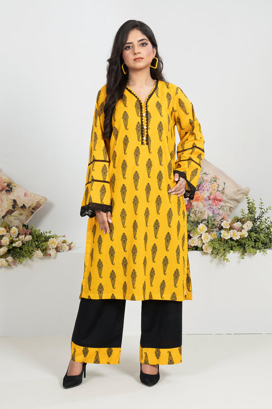 2 Piece - Printed Lawn Suit - V3-08