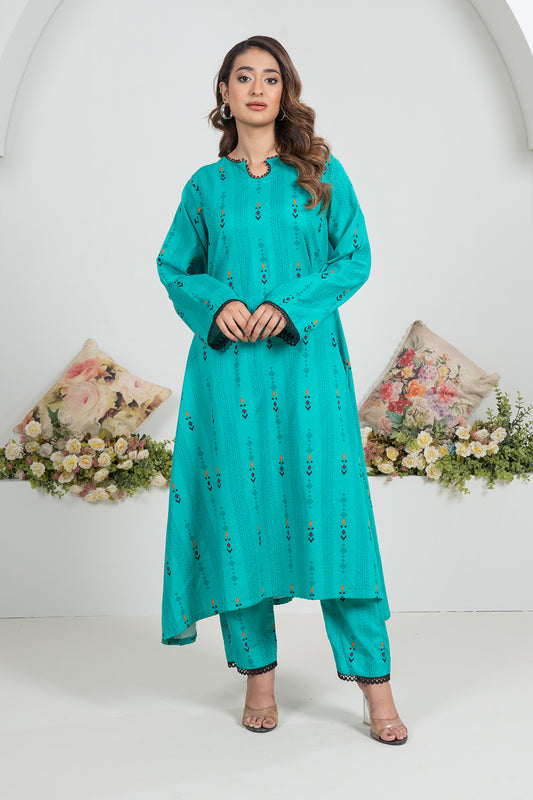 2 Piece - Printed Lawn Suit - V3-07