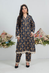 2 Piece - Printed Lawn Suit - V3-09