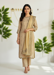 Embroidered 3-Piece Stitched Suit - V4-26 - Pret Ready-to-Wear