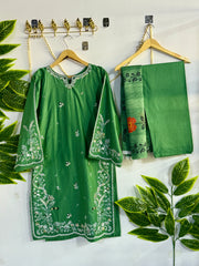 Embroidered 3-Piece Stitched Suit - V4-19 - Pret Ready-to-Wear