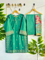 Embroidered 3-Piece Stitched Suit - V4-22 - Pret Ready-to-Wear