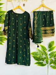 Embroidered 3-Piece Stitched Suit - V4-27 - Pret Ready-to-Wear