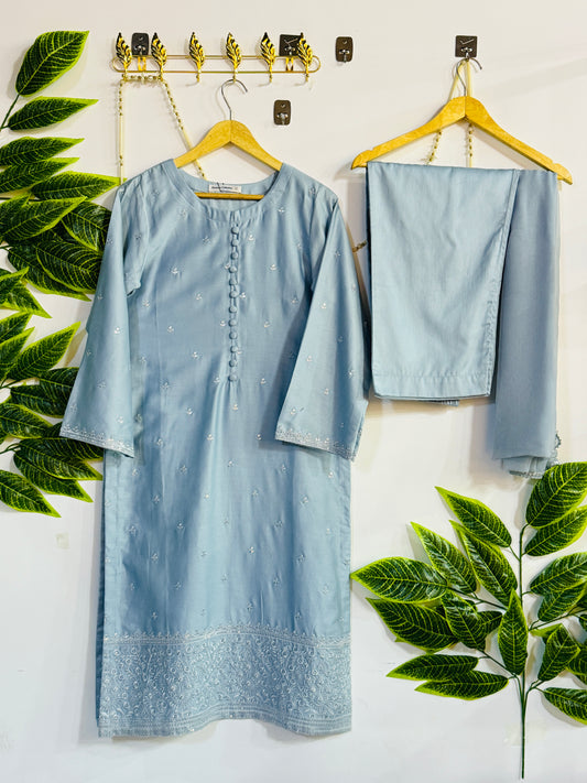 Embroidered 3-Piece Stitched Suit - V4-28 - Pret Ready-to-Wear