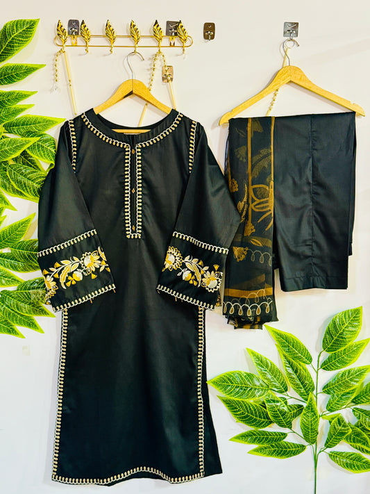 Embroidered 3-Piece Stitched Suit - V4-32 - Pret Ready-to-Wear