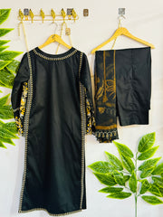 Embroidered 3-Piece Stitched Suit - V4-32 - Pret Ready-to-Wear