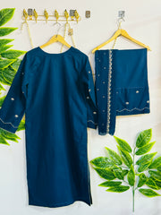 Embroidered 3-Piece Stitched Suit - V4-34 - Pret Ready-to-Wear