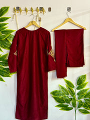 Embroidered 3-Piece Stitched Suit - V4-36 - Pret Ready-to-Wear