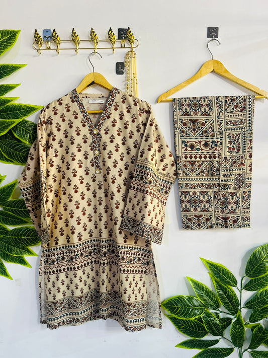 Printed 2-Piece Stitched Suit - V5-04 - Pret Ready-to-Wear