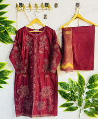 Embroidered 3-Piece Stitched Suit - V4-11 - Pret Ready-to-Wear