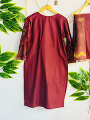 Embroidered 3-Piece Stitched Suit - V4-11 - Pret Ready-to-Wear