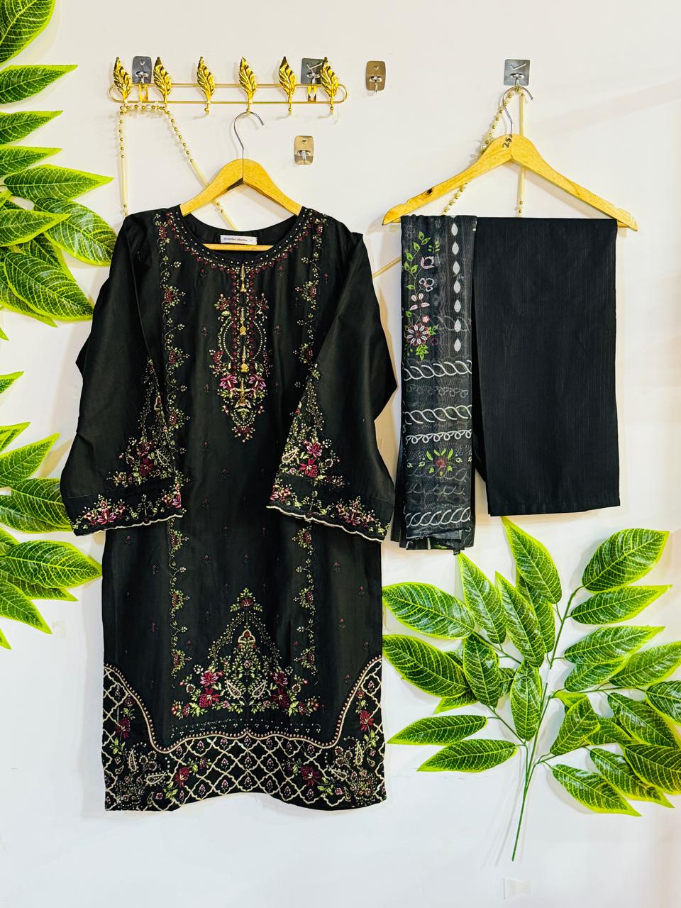 Embroidered 3-Piece Stitched Suit - V4-13 - Pret Ready-to-Wear