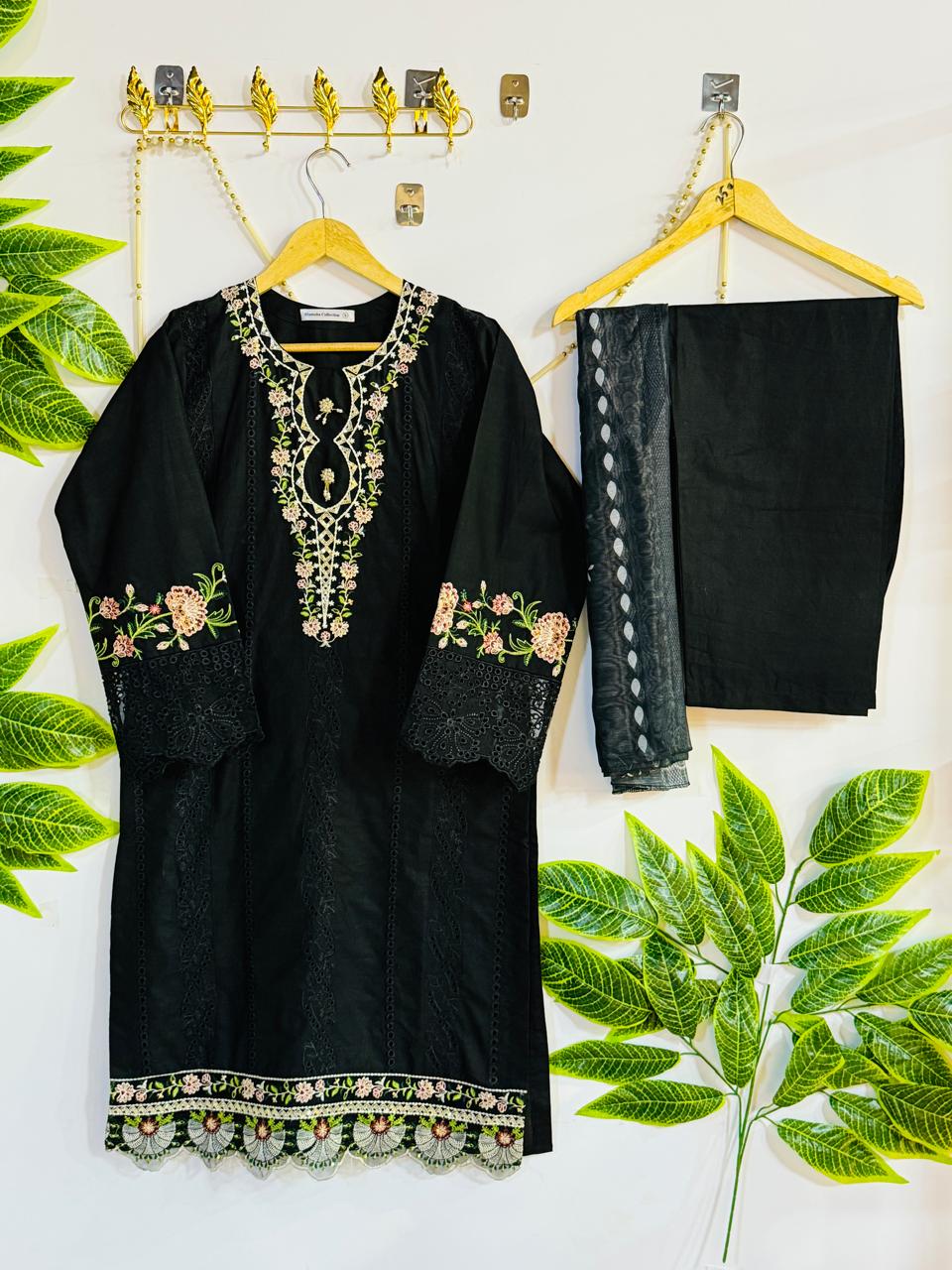 Embroidered 3-Piece Stitched Suit - V4-16 - Pret Ready-to-Wear