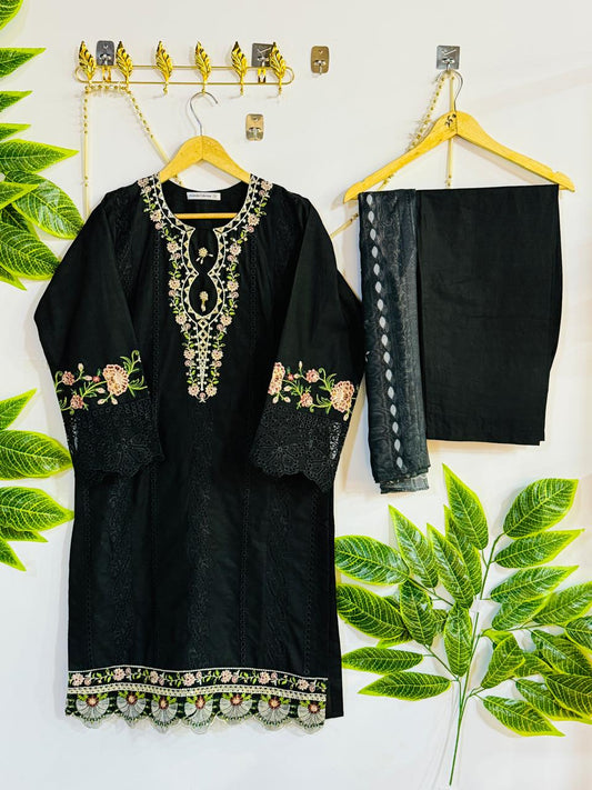 Embroidered 3-Piece Stitched Suit - V4-16 - Pret Ready-to-Wear