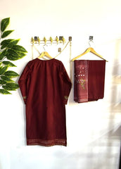 Embroidered 3-Piece Stitched Suit - V4-02 - Pret Ready-to-Wear