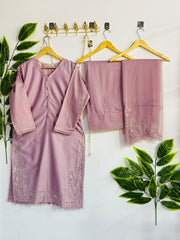 Embroidered 3-Piece Stitched Suit - V4-39 - Pret Ready-to-Wear