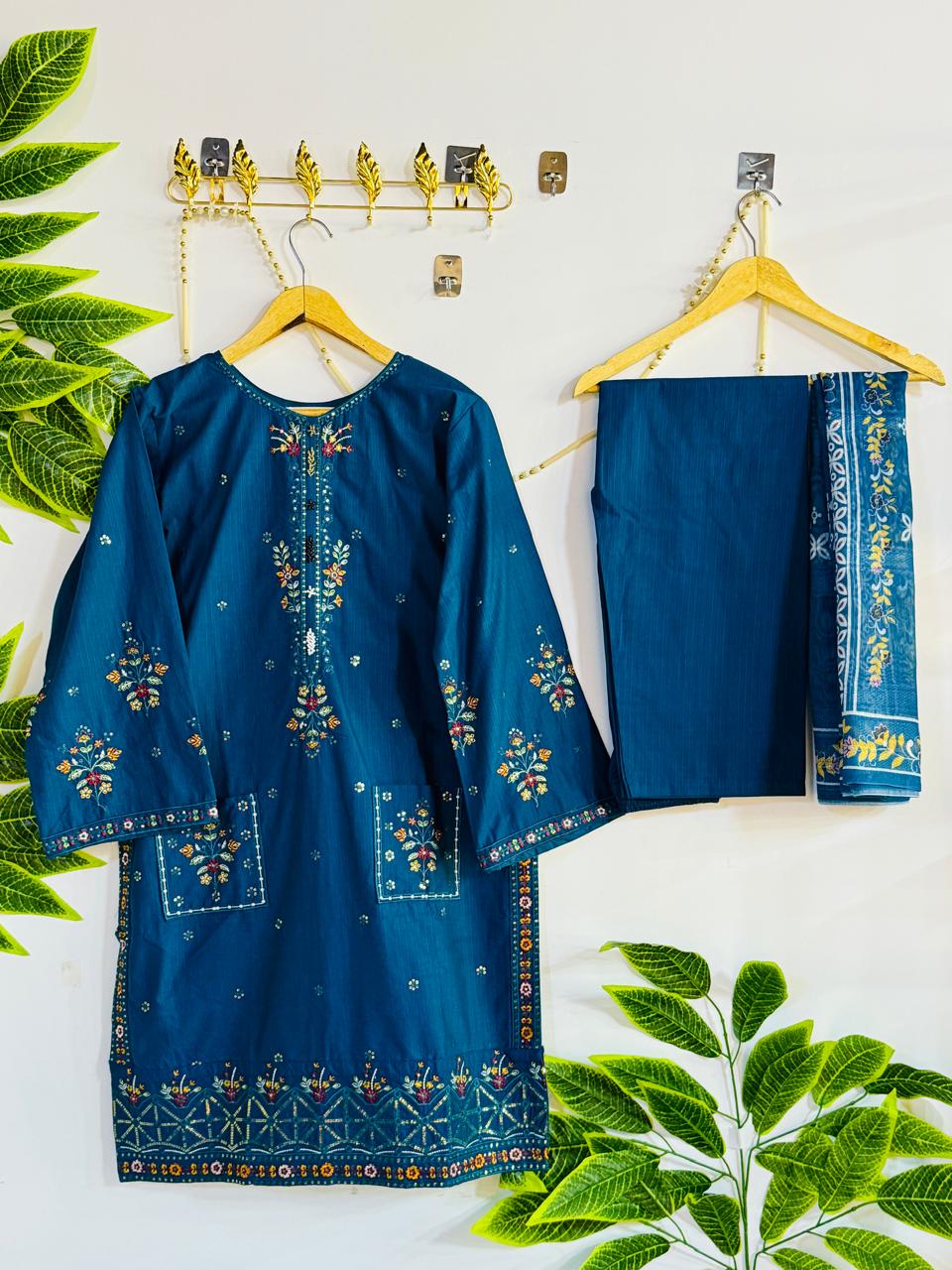 Embroidered 3-Piece Stitched Suit - V4-05 - Pret Ready-to-Wear