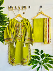 Embroidered 3-Piece Stitched Suit - V4-08 - Pret Ready-to-Wear