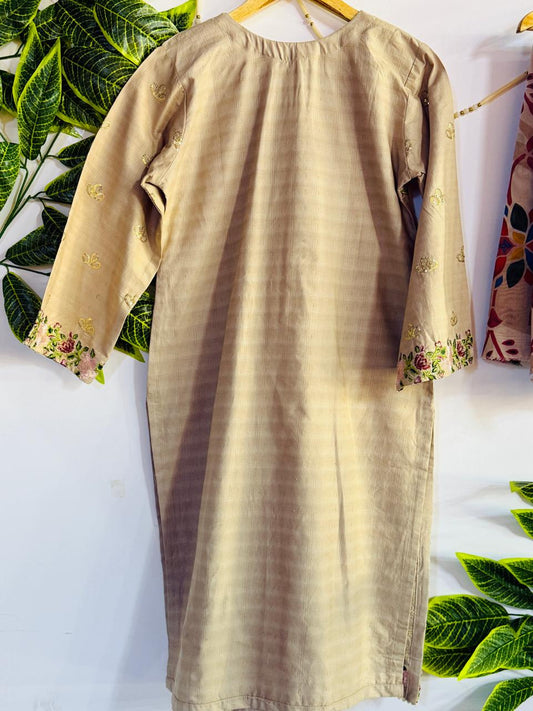 Embroidered 3-Piece Stitched Suit - V4-09 - Pret Ready-to-Wear