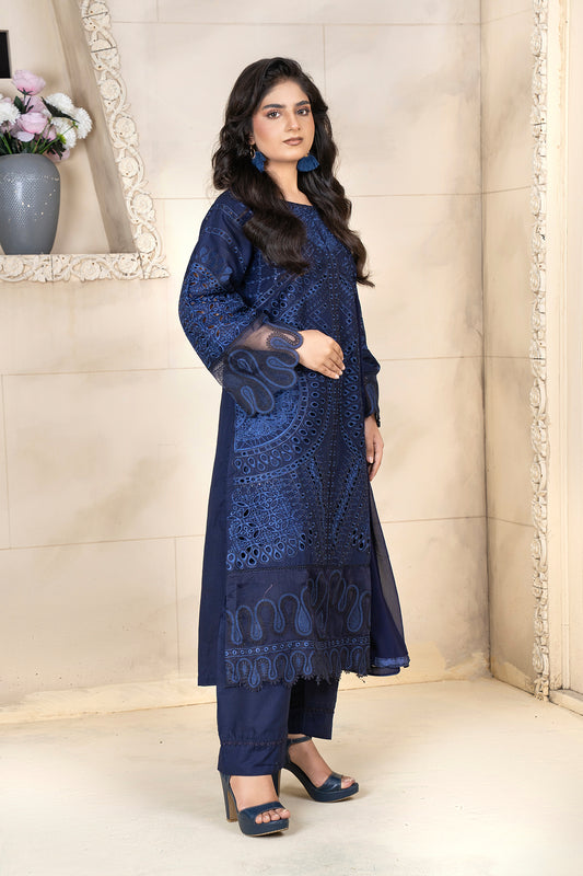 3 Piece - Chikenkari Lawn Suit - V1 - 04