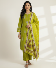 Embroidered 3-Piece Stitched Suit - V4-15 - Pret Ready-to-Wear