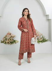 Printed 2-Piece Stitched Suit - V5-02 - Pret Ready-to-Wear