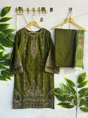 Embroidered 3-Piece Stitched Suit - V4-20 - Pret Ready-to-Wear