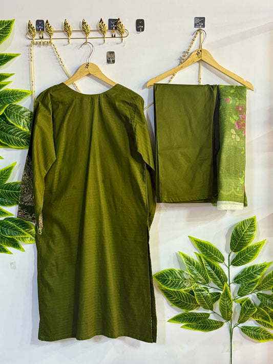 Embroidered 3-Piece Stitched Suit - V4-20 - Pret Ready-to-Wear