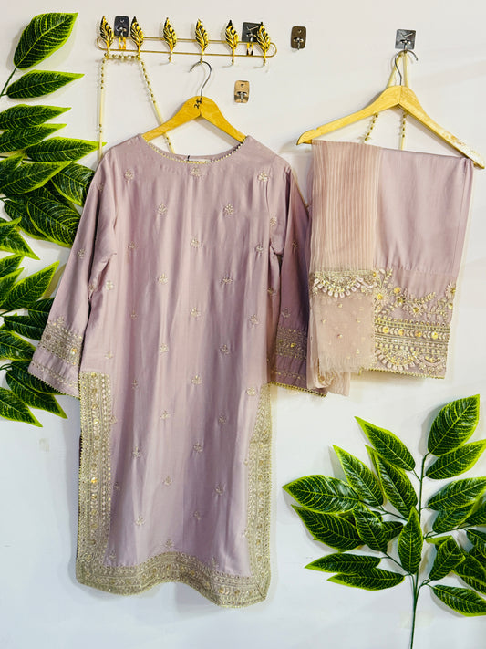 Embroidered 3-Piece Stitched Suit - V4-30 - Pret Ready-to-Wear