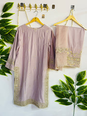 Embroidered 3-Piece Stitched Suit - V4-30 - Pret Ready-to-Wear