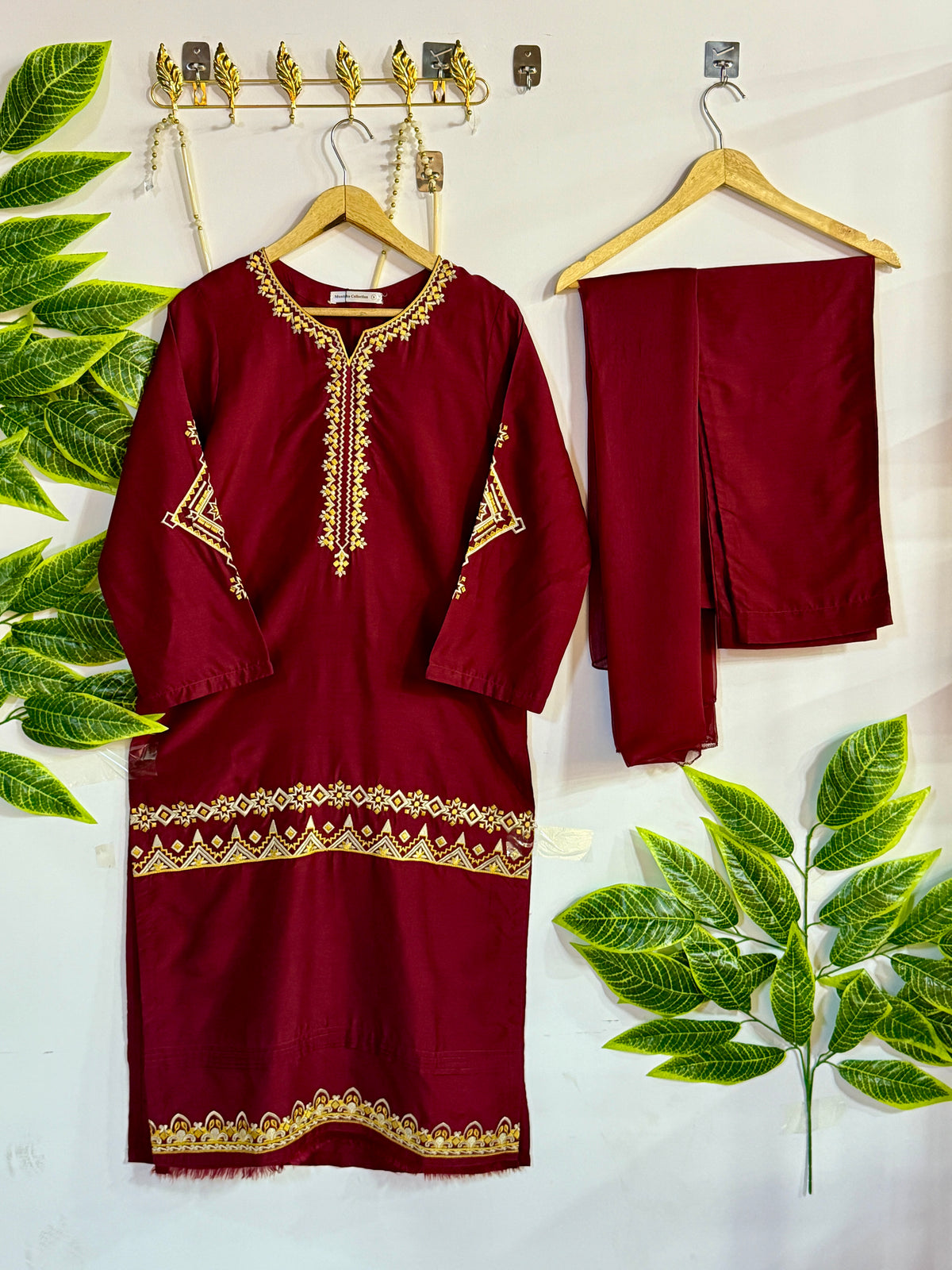 Embroidered 3-Piece Stitched Suit - V4-36 - Pret Ready-to-Wear