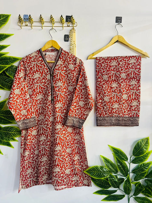 Printed 2-Piece Stitched Suit - V5-02 - Pret Ready-to-Wear